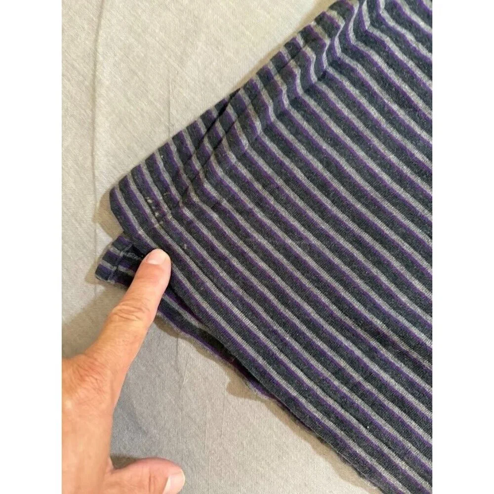 Vintage Ralph Lauren Polo Shirt Adult 2XL Purple Striped Long Sleeve Button Mens